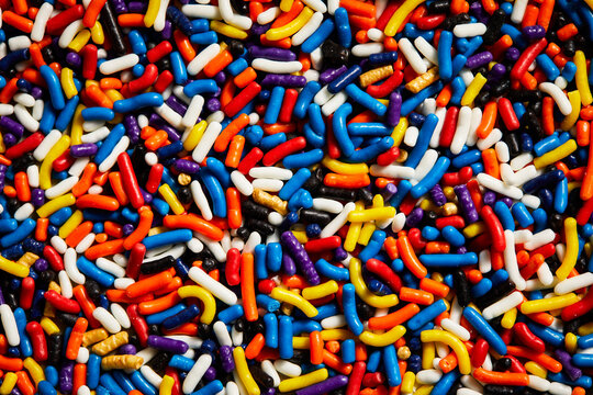 Multi-colored sprinkles