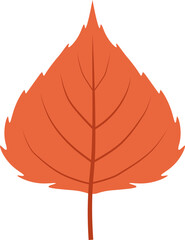 Linden leaf icon. Autumn leaf symbol. Flat style.