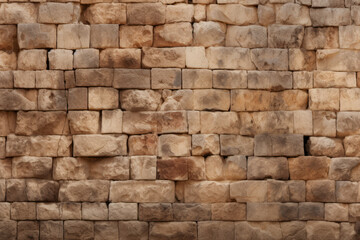 Obraz premium Processed collage of old ancient sand block wall texture in daylight. Background for banner