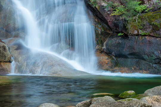 Waterfall in temperate rainforest 