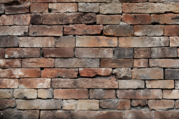 Fototapeta premium Processed collage of ancient brick wall surface texture. Background for banner, backdrop or texture