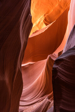 Sandstone formations in Lower Antelope Canyon