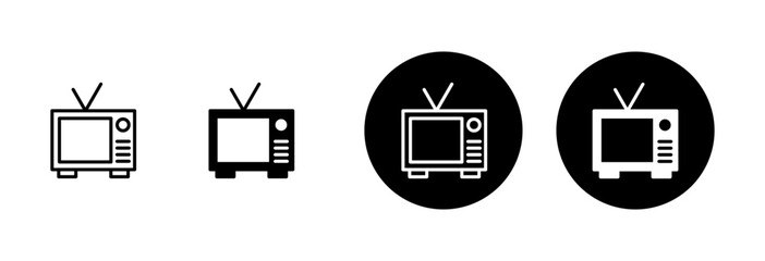 TV icon vector isolated on white background. Television icon