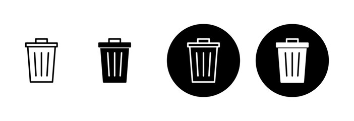 Trash icon vector isolated on white background. trash can icon. Delete icon vector