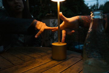 Dancing Hands on Lamp