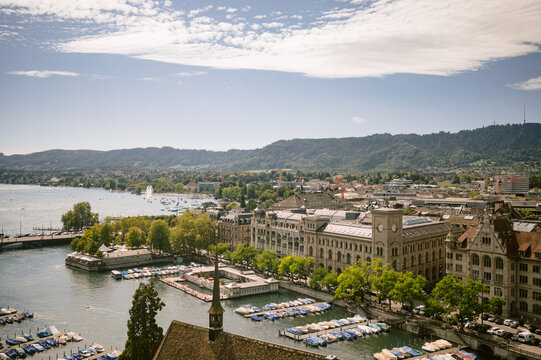 Zurich waterfront view