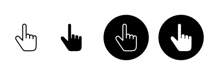 Hand click icon vector isolated on white background. pointer icon vector. hand cursor icon vector