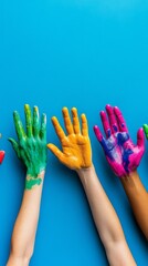 International Day of Charity text with colorful hands