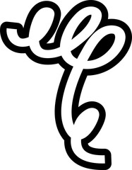 Spiral and swirl bold line. Design decoration