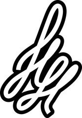 Spiral and swirl bold line. Design decoration