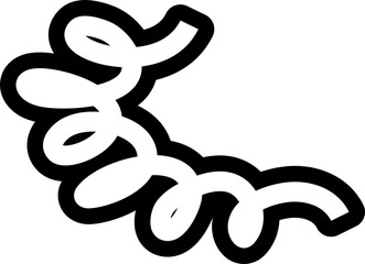 Spiral and swirl bold line. Design decoration