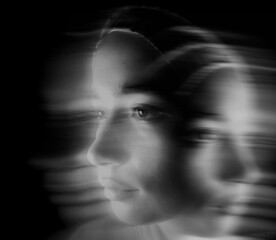 Blurred Portrait of a Muslim Woman in Hijab 