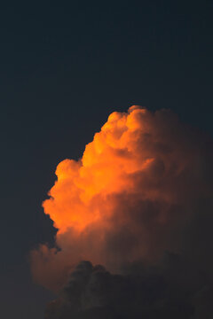 Orange Clouds at Sunset