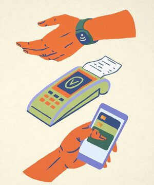 Contactless payment illustration concept
