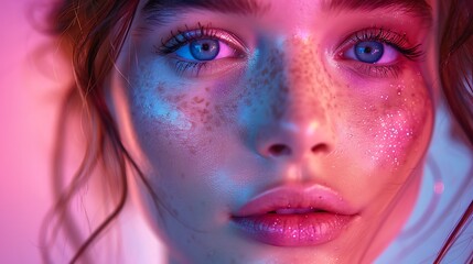 A realistic photograph, 8K resolution, shot on professional DSLR camera, shallow depth of field, tack-sharp focus, exquisite detail, high dynamic range of A beauty blogger showing DIY beauty 