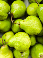 green pears on the market