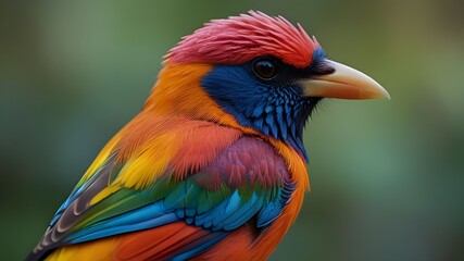 Fototapeta premium bird with bright colors Generative AI