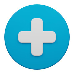 add 3d icon isolated on the transparent background