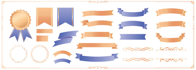 ハロウィンをイメージしたリボン素材やアンティークフレーム、デコレーション素材セット