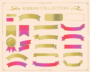 ハロウィンをイメージしたリボン素材やアンティークフレーム、デコレーション素材セット