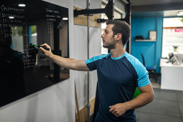 personal trainer in a gym