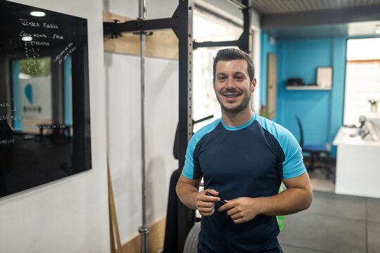 personal trainer in a gym