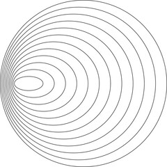 Circles line dynamic pattern. Technology design