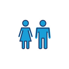 Man and woman icon vector. male and female symbol