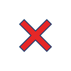 Close vector icon. Delete icon vector. cross sign