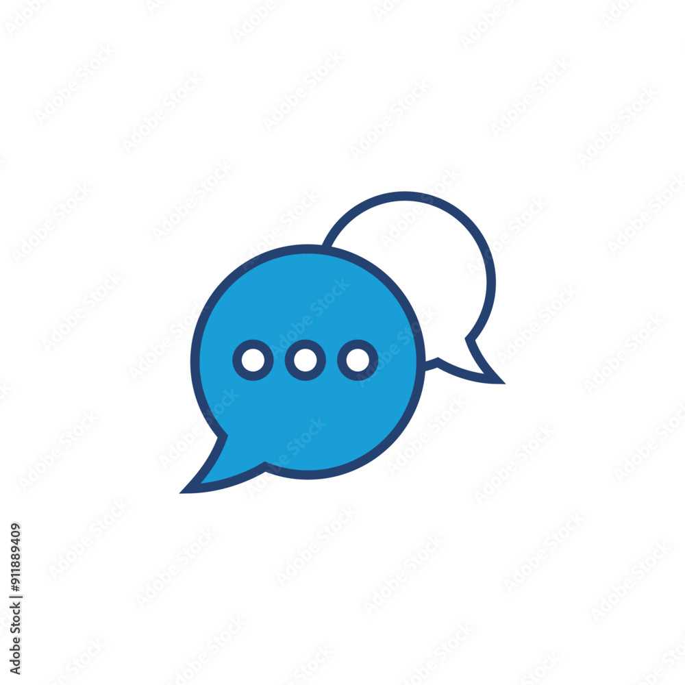 Poster chat icon vector. speech bubble icon. comment icon vector. message. contact us