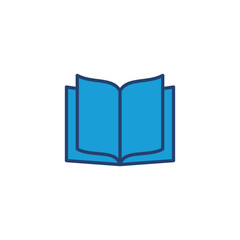 Book icon vector. open book icon vector. ebook icon