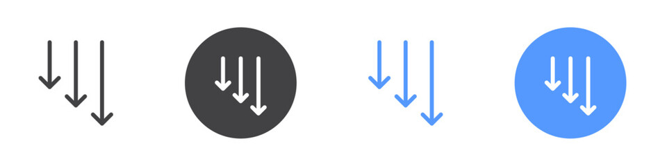 reduce icon Vector logo set flat
