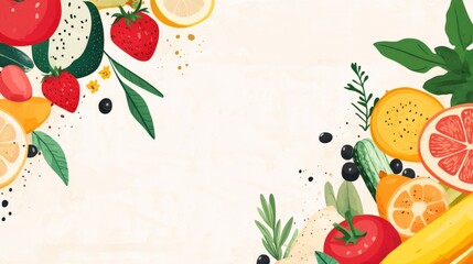 National Nutrition Month Design Background 