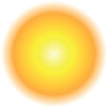 Yellow and orange gradient creating a bright ball of light over a white background