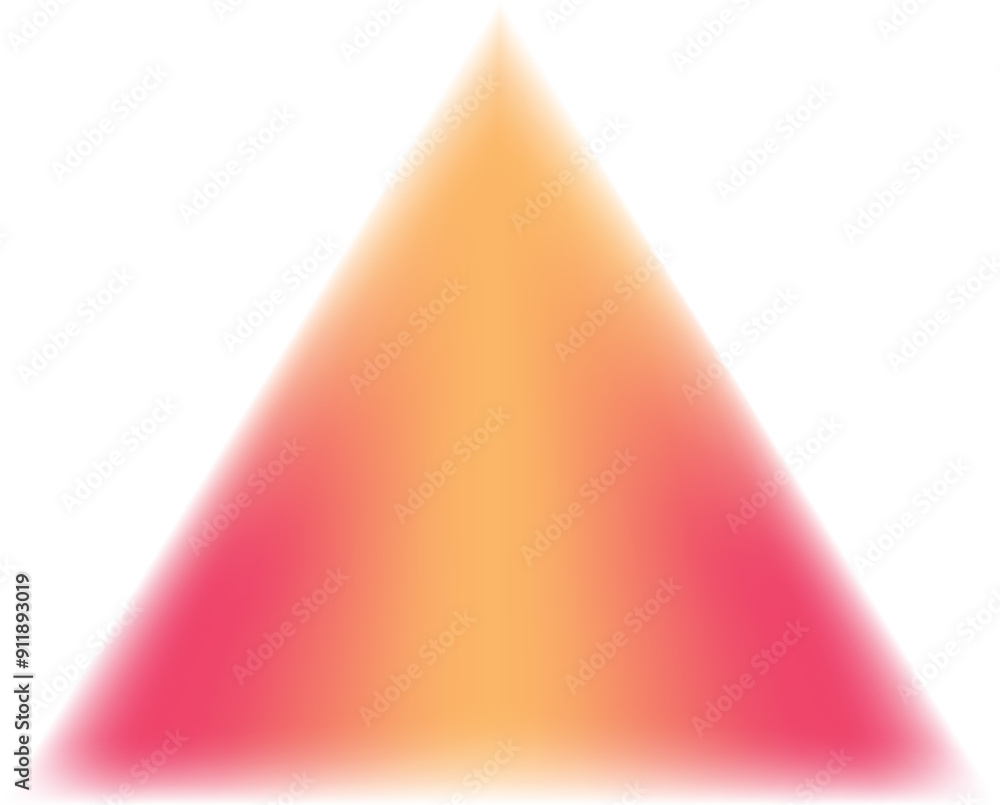 Poster abstract blurred background featuring a triangle shape with a gradient of orange and pink, perfect f