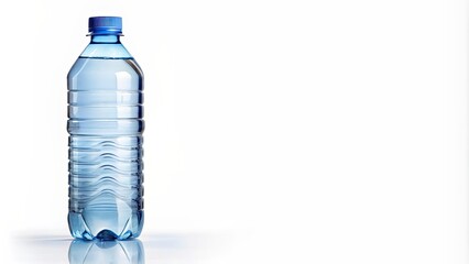 Fototapeta premium plastic water bottle isolated on white background, water bottle, plastic,, recyclable, eco-friendly, hydration