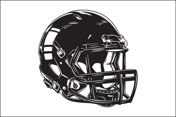 Fototapeta premium american football helmet silhouette, football helmet, helmet, sports equipment, protective gear, sports, football, game, athlete, player, football player, sports gear,