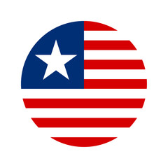 Obraz premium Round USA flag icon