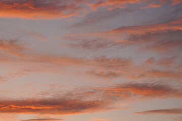 Fototapeta premium Pink sunset in the clouds