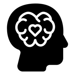 Emotional Intelligence Icon in Solid Style