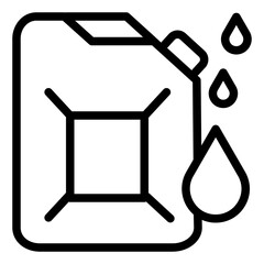 Oil Icon in Line Style