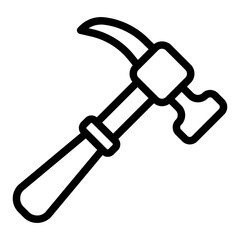 Hammer Icon in Line Style