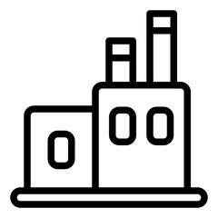 Factory Icon in Line Style