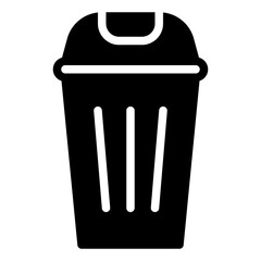 Dustbin Icon in Solid Style
