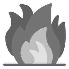 Flame Icon in Flat Style