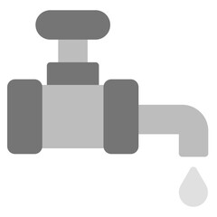 Faucet Icon in Flat Style