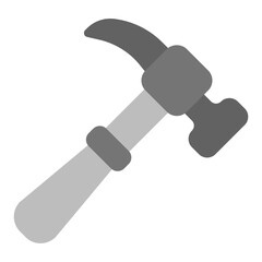 Hammer Icon in Flat Style
