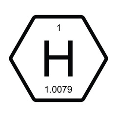hydrogen symbol chemical periodic table © Ida