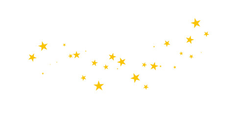 Yellow stars on transparent background