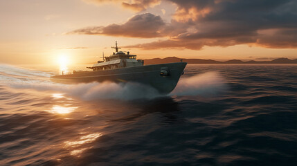 Fototapeta premium ship in the sea
